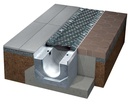 Drainage channel concrete+cast grating kl C BIRCO l=1m H=155mm W=163mm