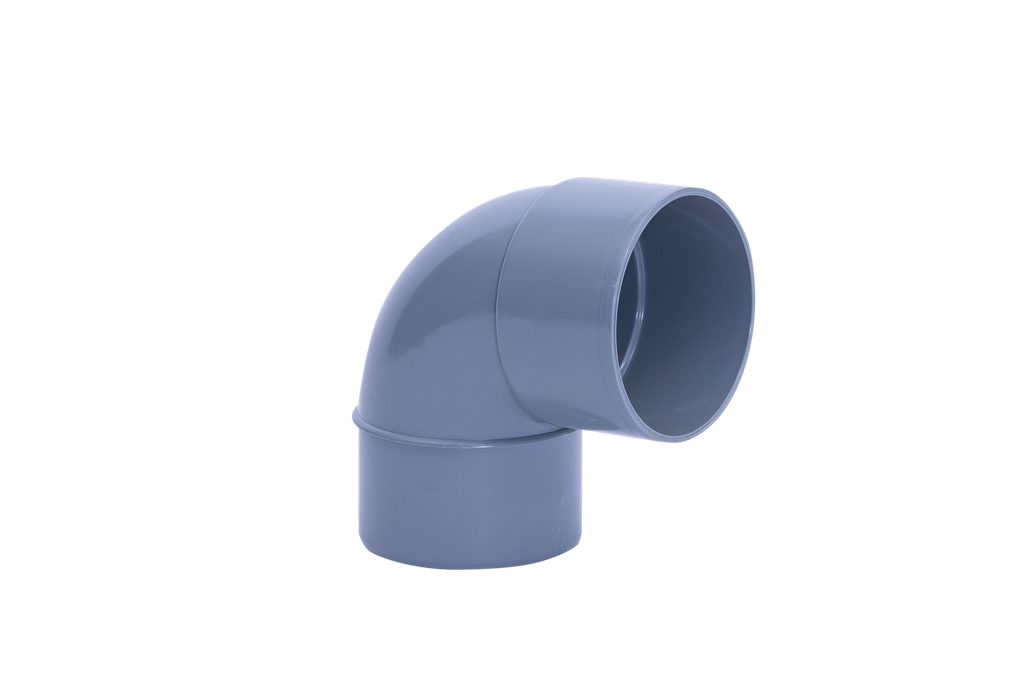 PVC bocht dia 90 87° MSp benor grijs 