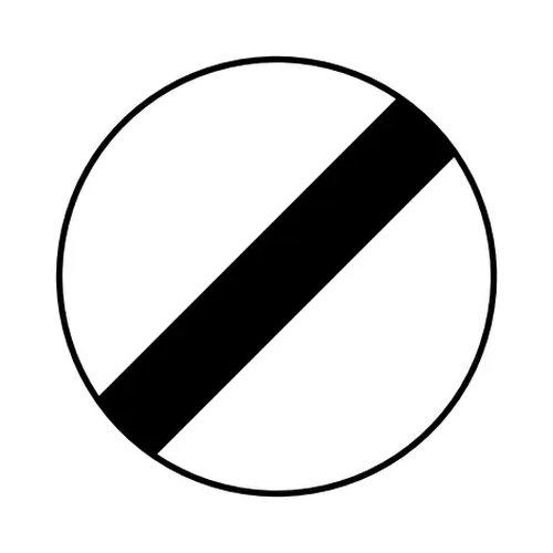 Verkeersbord C46 Einde alle plaatselijke verbodsbepalingen SB250 D700 HI WZ
