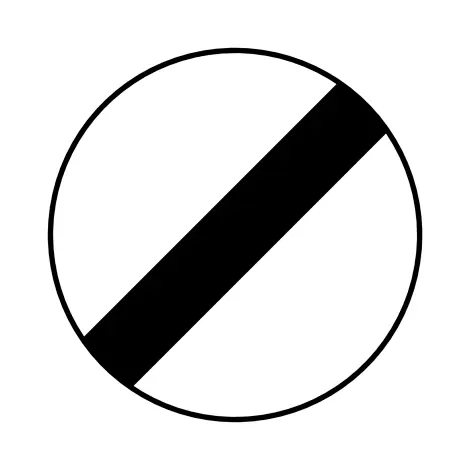 Verkeersbord C46 Einde alle plaatselijke verbodsbepalingen SB250 D700 HI WZ