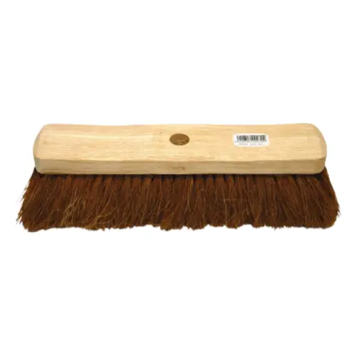 Borstel kokos 33 cm blank hout extra  