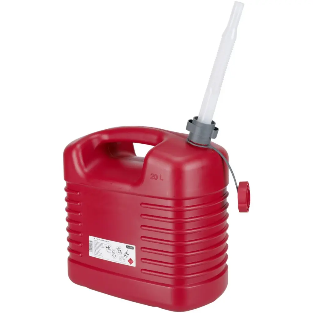 Jerrycan plastique rouge pour carburant 20l