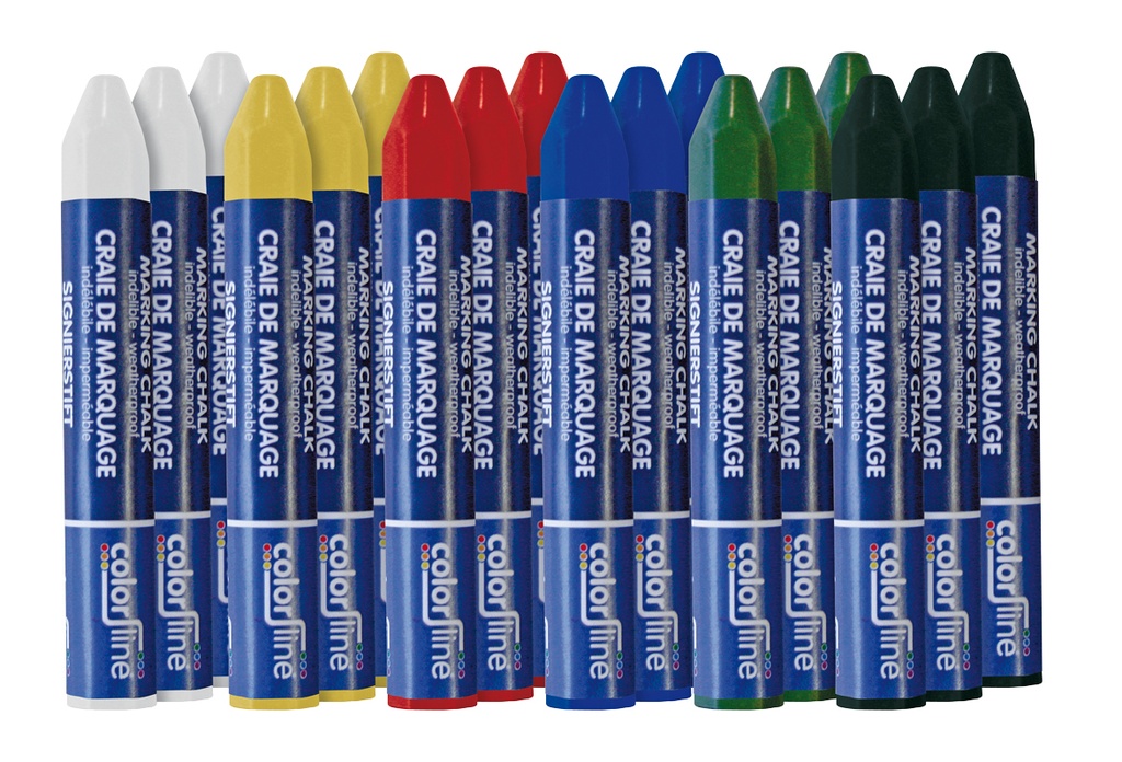 Praffine-based wax crayon, hexagonal-in blister of 3 - YELLOW