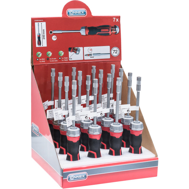 Ratelschroevendraaier 240mm box