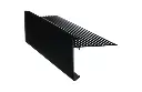 Alu dakrand standaard 60x64mm zwart structuur coatex l=2.5m
