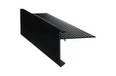 Aluminum roof edge standard 60x64mm black structured coatex l=2.5m