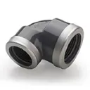 Coude PVC à pression 3/4" x 1/2" avec bague en acier inoxydable (90pcs/boîte)