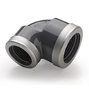 PVC druk bocht 3/4" x 1/2" met inox ring (90st/doos)