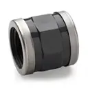 PVC druk mof 1" met inox ring (50st/doos)