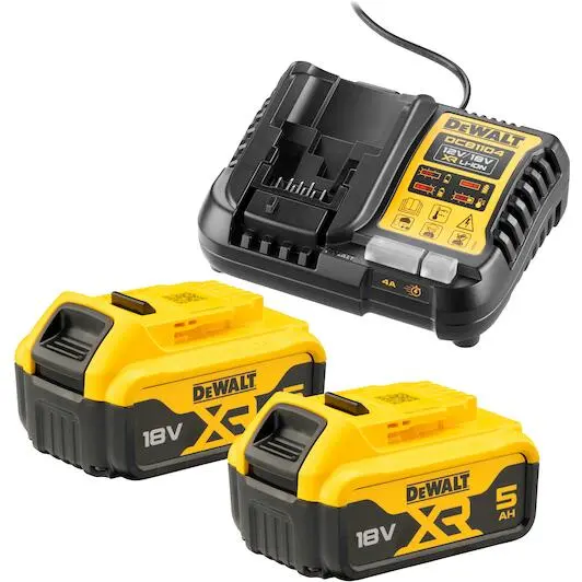 18V accu voordeelset: 2x 5.0Ah + XR multilader