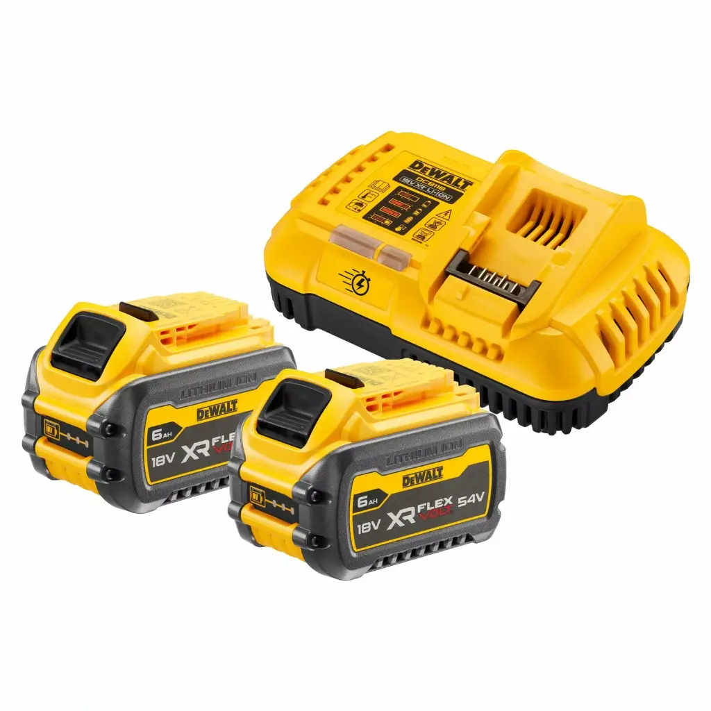 XR FLEXVOLT Battery starter pack 2x 9.0Ah batteries + quick charger
