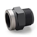PVC druk red. 6/4" x 1/2" met inox ring (50st/doos)