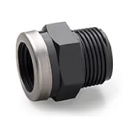 PVC pressure red. 2" - 1" M/F with stainless steel ring (35pcs/box)