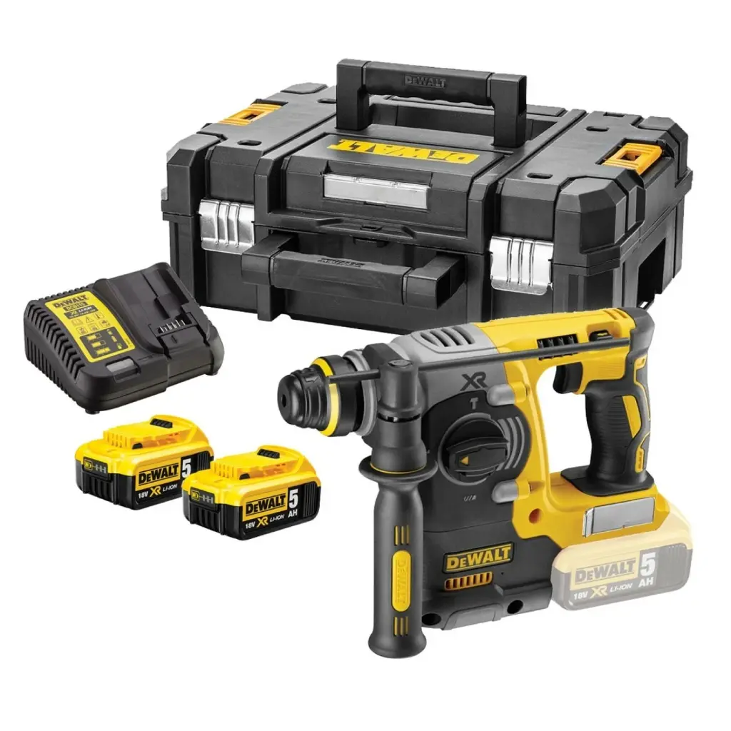18V XR Brushless SDS + marteau combiné 2x 5.0 Ah dans une valise TSTAK