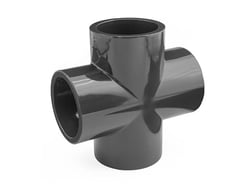 PVC pressure cross piece dia 20