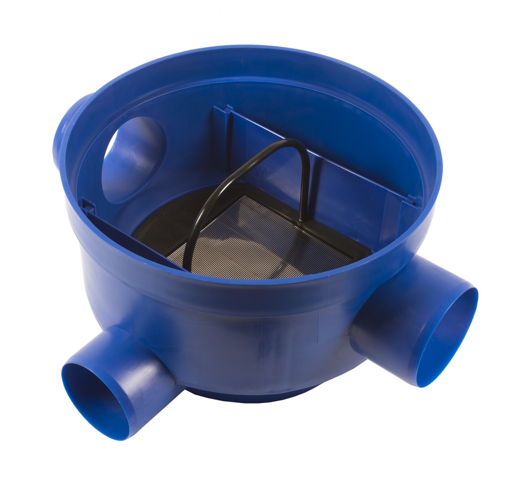 Deva-plus filter dia 400 devabox met 3X125 ingang/uitgang (in pvc put) met pp rooster
