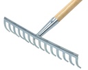 Rake garden rake galvanized 14t with handle