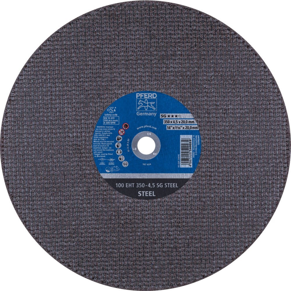 Cutting disc dia 350 x 20 Pferd
