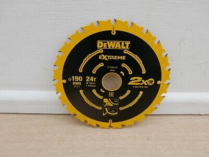 Saw blade dia 190 x 24 T thin dewalt