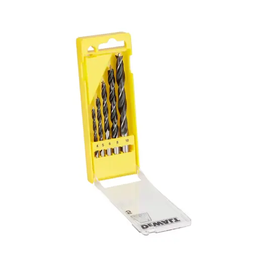 Cassette, 5 pièces, foret hélicoïdal à bois (Ø4mm-10mm)