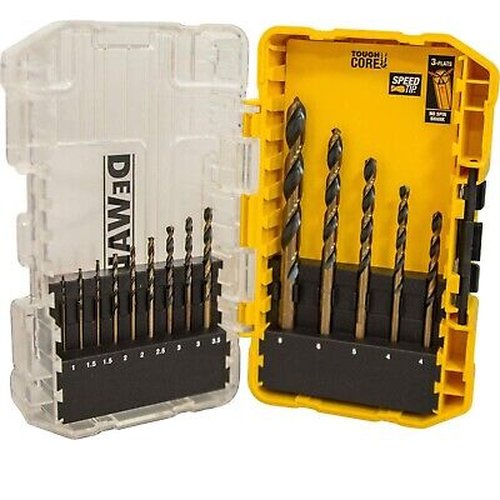 14 pièces mèches métal Noir & Or (1mm-8mm) dans TOUGH CASE