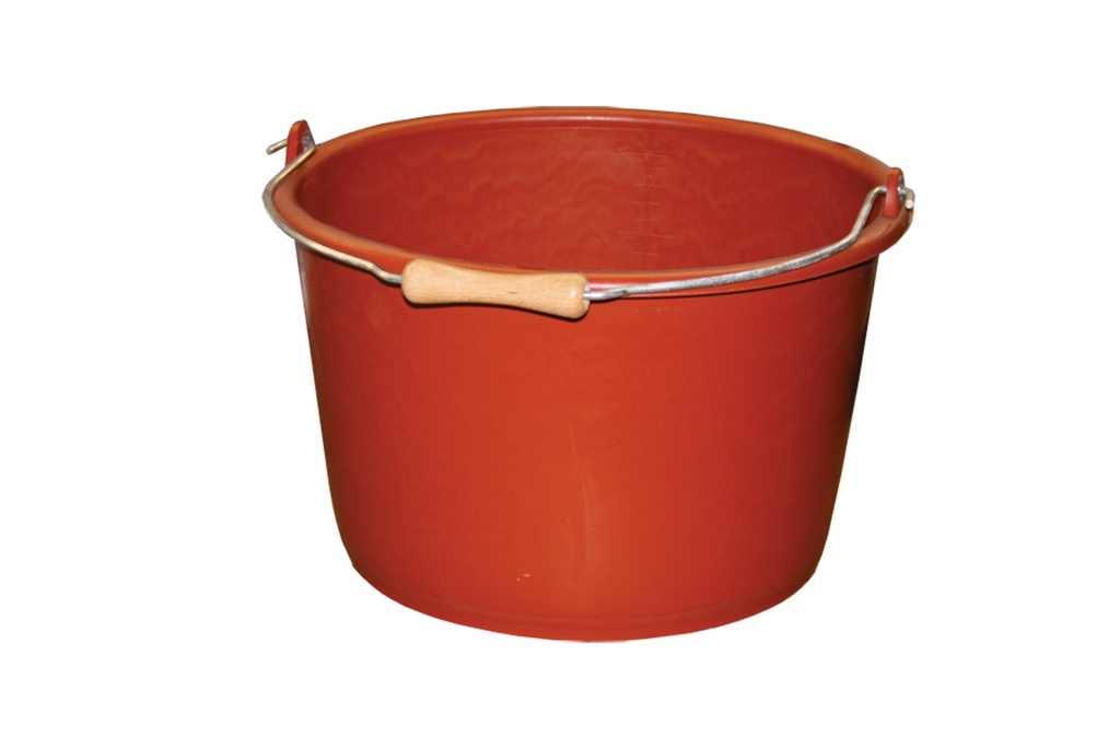 Bucket 18 l rubber brown PE