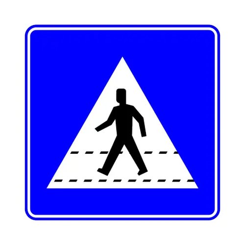 Traffic sign F49 Pedestrian crossing SB250 700x700