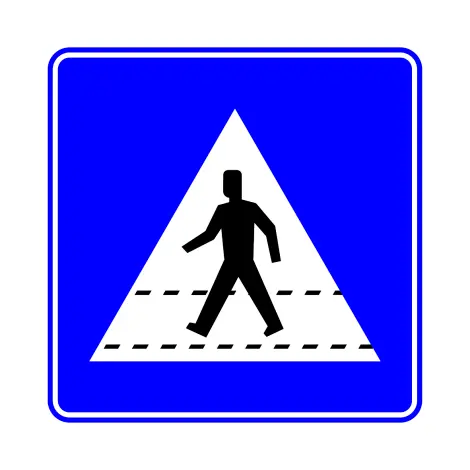 Verkeersbord F49 Oversteekplaats voetgangers SB250 700x700  