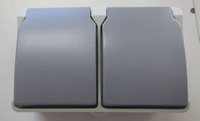 Opbouw stopcontact dubb. horiz. IP54 250V~, 16A