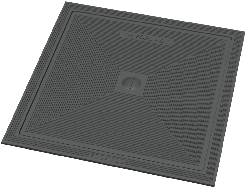 Couvercle en fonte simple KM=35x35 VO=25x25 A15