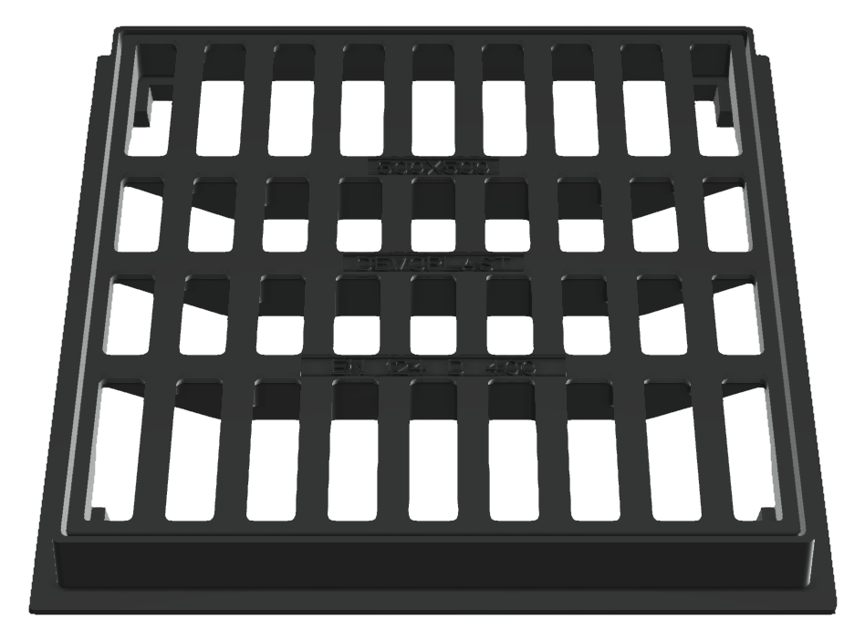 Cast iron grid 40x40cm D400