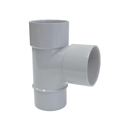 PVC T-stuk dia 100 87° RWA lichtgrijs