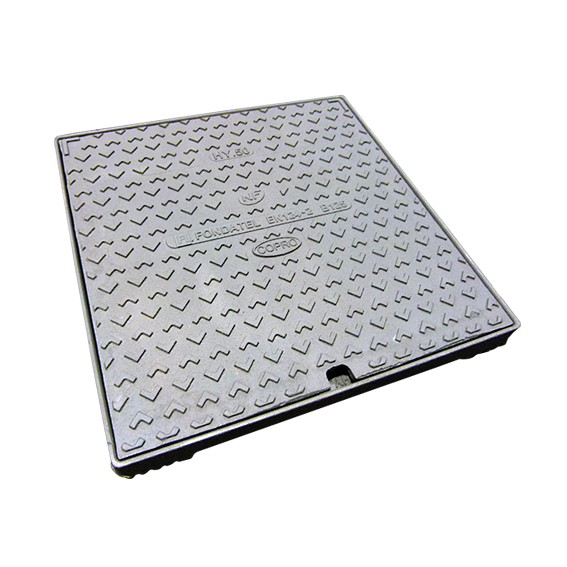 Trappe de supervision hydraulique en fonte HY80 B125 - VO=675x712mm H=45mm COPRO