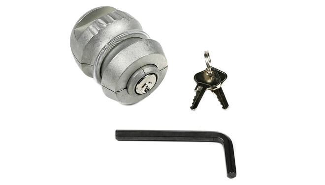 Drawbar lock ball model
