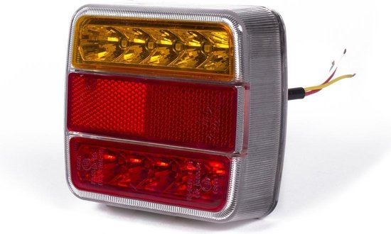Feu arrière de remorque carré 18 LED
