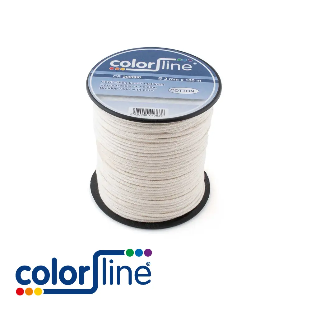 Cordon en coton Colour Line 3 mm (100m/rouleau)