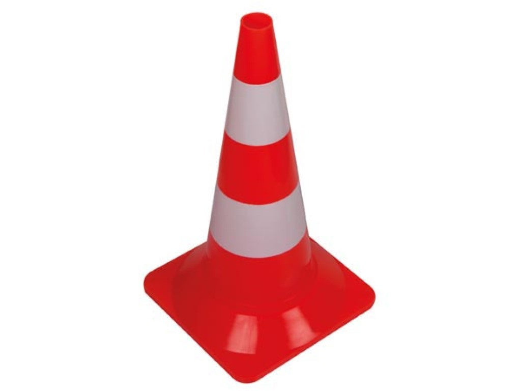 Cône de signalisation 50 cm rouge/blanc