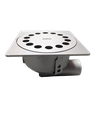 Clock trap stainless steel 25x25 M125 with basket H=221mm Horizontal outlet dia 110mm