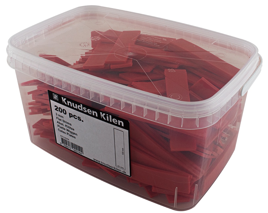 Spieën plat -  rood  - 100x22x3mm - 200st knudsen