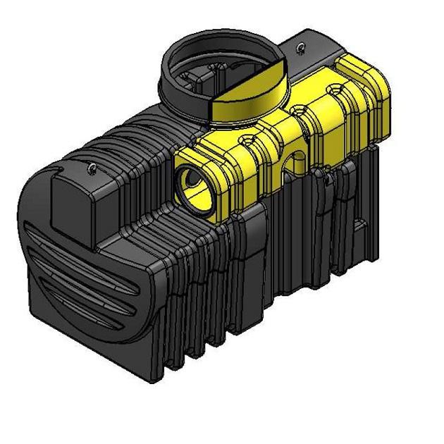 Koolwaterstof PSDC10 BYPASS DN160 olie- en benzine afscheider 10l/s met bypass