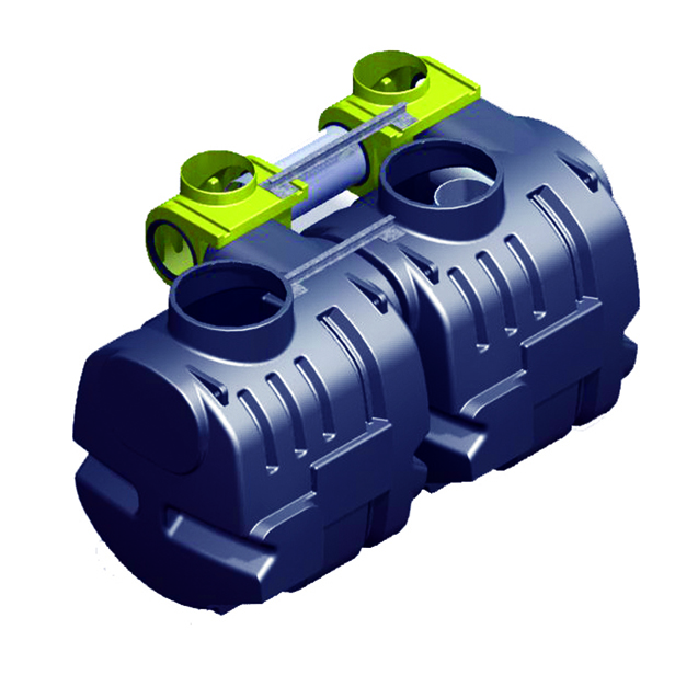 Koolwaterstof PSDC50 BYPASS olie- en benzine afscheider 50l/s met bypass