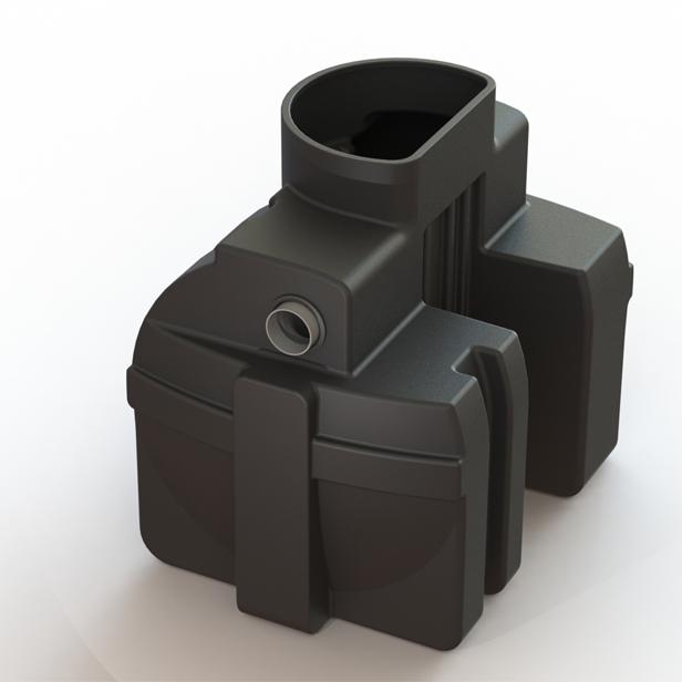 Koolwaterstof PSDC6 DN200 olie- en benzine afscheider 6l/s zonder bypass 