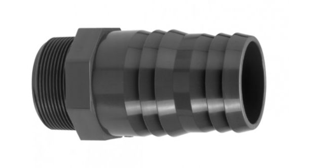 PVC druk slangpilaar 6/4" draad naar dia 50 mm VDL 
