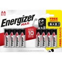 Energizer batterijen AA 6+2st promo