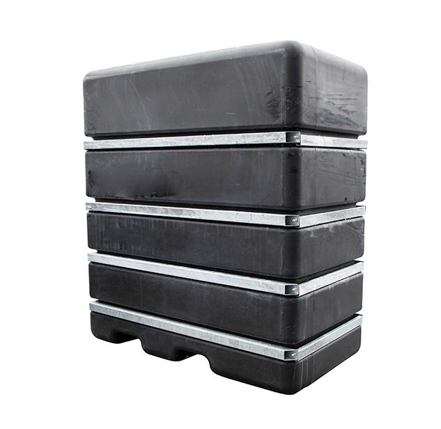 Above ground storage tank 4000l with steel belt (1950x1050x2100) 240kg UV