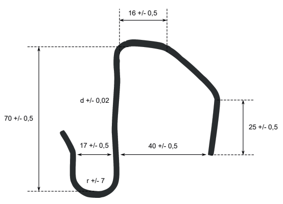 Pan hooks no 44 copper