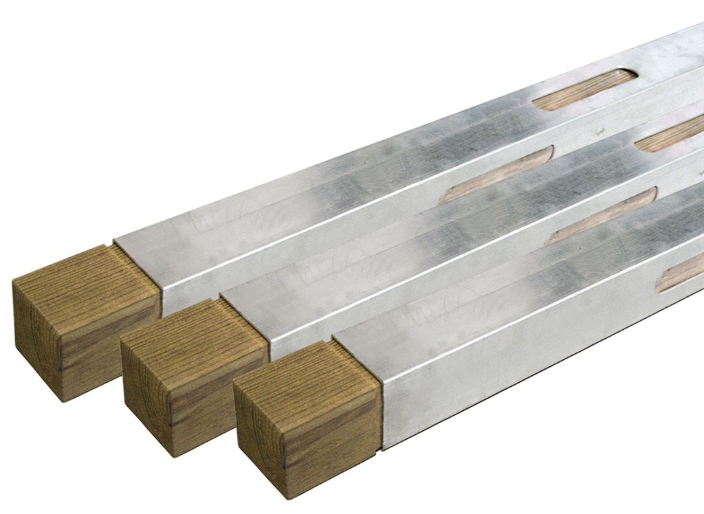 Metsersprofiel 2,5m alu +hout 