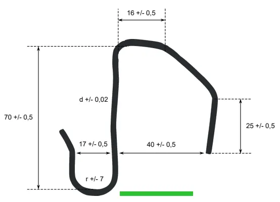 Pan hooks no 44 stainless steel