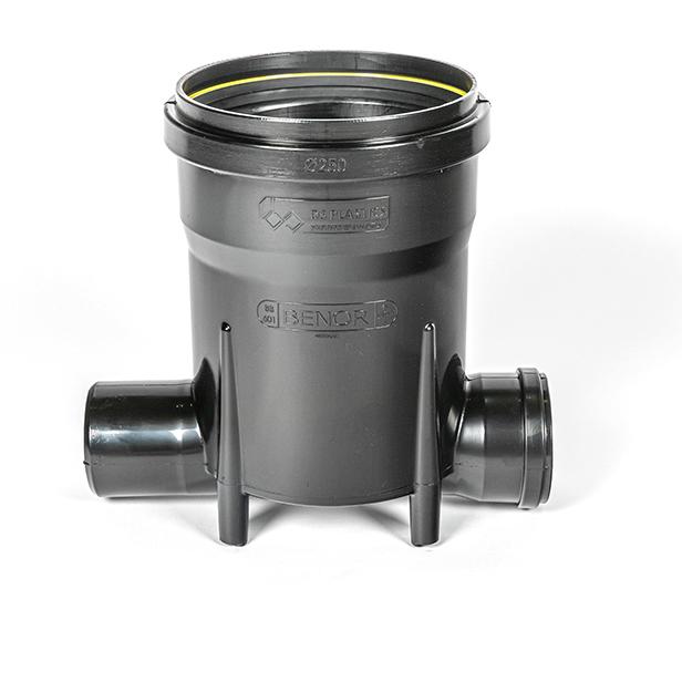 PE put dia 250 2x110 met kraag ds