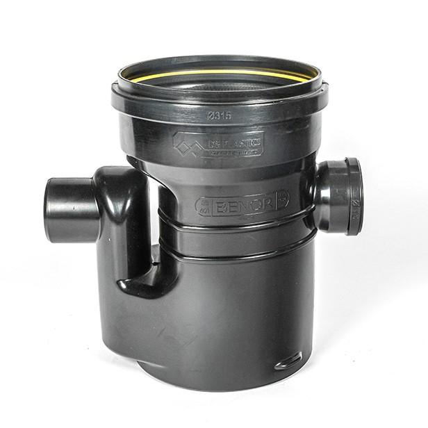 PE pit dia 315 1x110 1x110 siphon with collar
